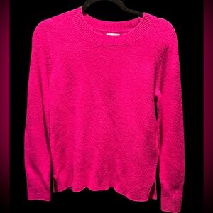 J. Crew Vibrant Pink Crew Neck Sweater